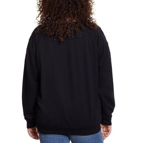 NWT Gloria Vanderbilt Women’s Pullover Lace Soft Sweatshirt Size M $65 8D208 - Picture 3 of 4